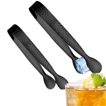 Pince à sucre en acier inoxydable, outil pour saisir le sucre, tranches de citron, gelée, service à thé pour restaurant, hôtel, club, noir
