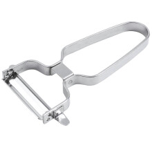 Affettatrice e pialla 2 in 1 per frutta e verdura, trita patate e carote, utensile da cucina con manico a U e pelapatate, argento, acciaio inox 430