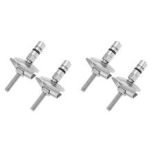 2 Paar WC Sitz Befestigungsscharniere M6 x 71,5 mm Edelstahl WC Deckelscharnier Befestigungshalterung C0102G kompatibel