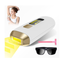 IPL Hair Removal, Hair Removal Device Hair Removal System 999999 Flashes Home Use Hair Remover for Wholebody, Gold