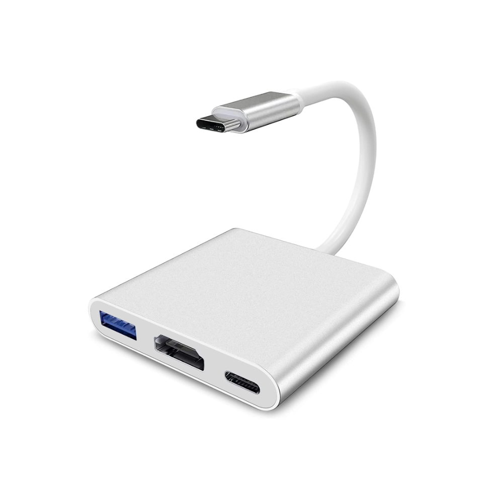 Usb C To Hdmi Adapter, Hdmi To Usb C Adapter With 4K Video Converter/Usb 3.0 Port/Usb C Charging Port, White 9331562944404