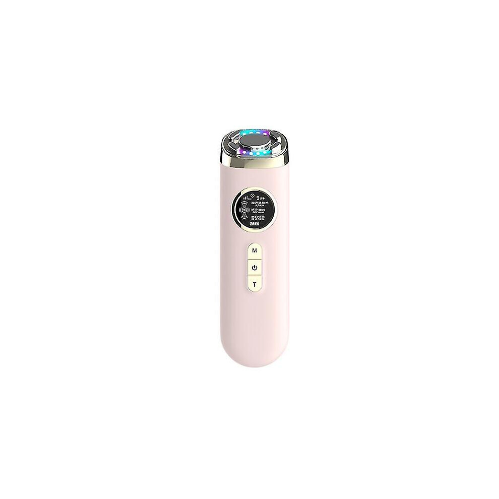 Chronus Pink Ems Sonic Cleansing Device, Rf Radio Frequency Facial Massage To Enhance(Pink)