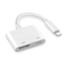 HDMI Adapter for iPhone, 1080P Digital AV Adapter for iPhone, Video & Audio Sync Screen TV Cable HDMI Connector, white