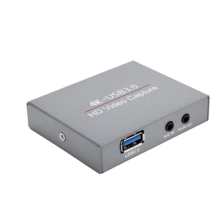 USB 3.0 4K HDMI Video Capture Card, No Drive USB3.0 4K 1080P HD PC Game Video Support HDMI Capture Card 4K Input/Output 1080P Recording(Black)
