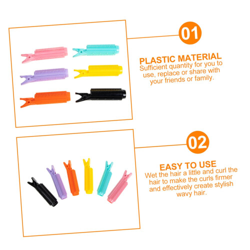 Hair Root Volume Clips Set for Quick Lift and Curl Styling, 6pcs Durable Hair Rollers 1