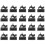 20Pcs Black Adjustable Plastic Cable Clamps Self Adhesive Car Cable Clips Wire Organizer 1