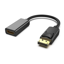 Displayport to HDMI Adapter, Dp(Display Port) Male to Hdmi Female Converter with Audio, Black