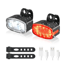Bike Lights for Night Riding Front and Back IPX6 Waterproof Bike Light Set Super Bright Bicycle Lights(Black)