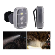 USB Rechargeable LED Bicycle Tail Light, Bright Safety Light for Street Mountain Bike, for Night Running Helmets(White)