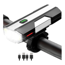 Bike Lights, 6+4 Modes Rechargeable Type-C Bike Light for Night Riding, Anti-Dazzle High Lumen LED Bike Lights(Black)