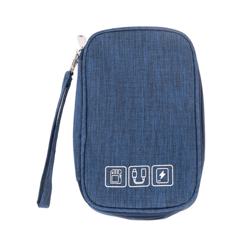 Electronics Organizer Bag, Cationic Fabric, Green, 19x12x3.5cm 1