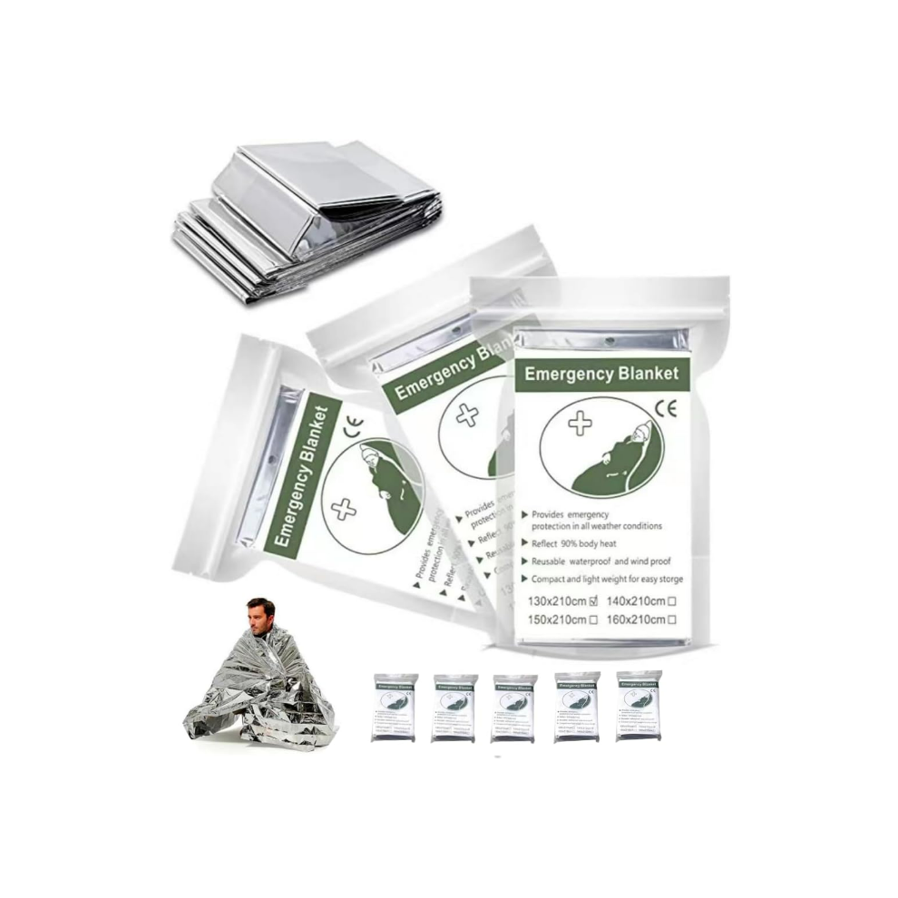 Photos - Backpack 5 pieces of 84 * 55 insulation blankets that can retain 90 of the body's heat. Mylar blankets are suitable for outdoor campi