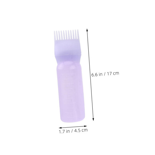 Hair Dye Applicator Bottle with Root Comb Tip for Precise Root Application, Reusable Plastic 1