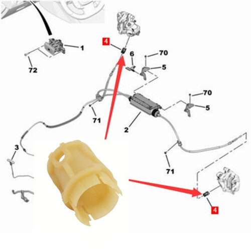 Handbrake Cable Guide for Citroen C5 471911 Durable Replacement Easy Fit 2