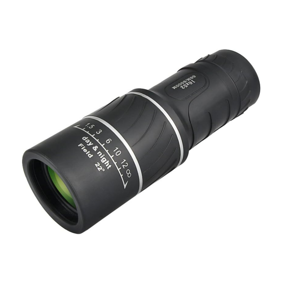 16X52 Monocular Dual Focus Optics Zoom Telescope For Birds Watching/Wildlife/Hunting/Camping/Hiking/Tourism/Armoring/Living Concert 66M/8000M(Black) Black 6976918333100