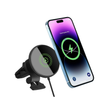 20W Wireless Car Charger, Compatible With Magsafe Car Mount, Magnetic/Magnet Fast Charging Car Phone Holder(Black)