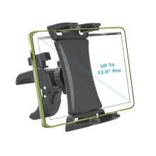 Bike Tablet Holder, 360 Adjustable Treadmill Exercise Gym Tablet Mount for iPad/Pr/o Mini/Air 4.7-12.9" Device(Black)