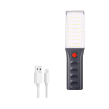 LED Rechargeable Worklight,Cordless Battery Powered Powerful Inspection Trouble Light with White Lamp/Flash Red Light/Flash Blue Red Light(Black)