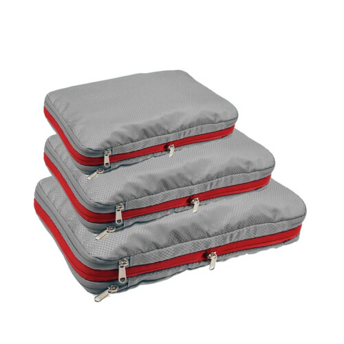 Compression Packing Cube for Travel, DoubleLayer Waterproof Suitcase Organizer 40x30cm Purple 1pc 1