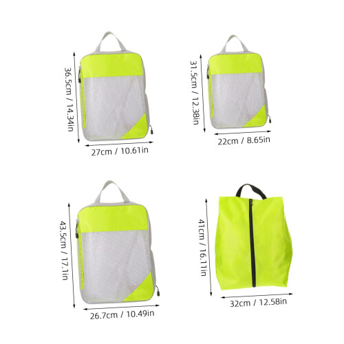 Compression Packing Cubes Set 4pcs, SpaceSaving Suitcase Organizer for Carry On Luggage 1