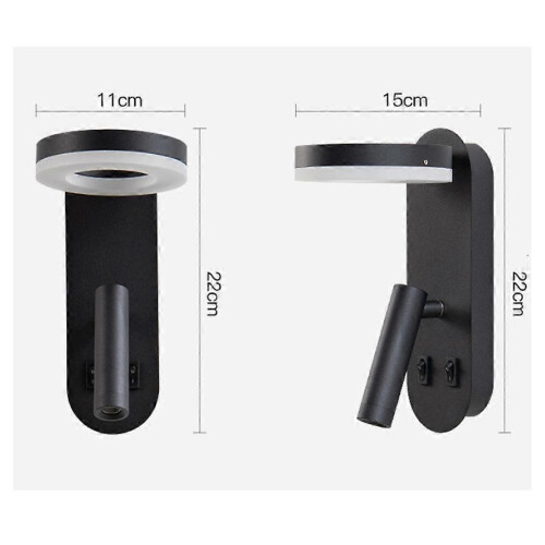 Bedroom Bedside Wall Lamp with Switch Rotatable Spotlight Modern Simple Bedroom Light Design Modern Led Light 1