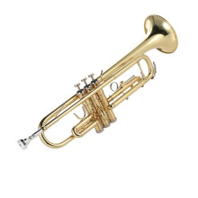 Beginner Bb Trumpet Gold Painted Brass with Case Mouthpiece Gloves Strap Ready to Play
