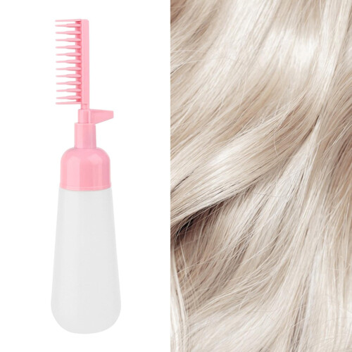 Hair Dye Applicator Bottle with Comb, 160ml Refillable Pink for Even Color and Controlled Flow 1