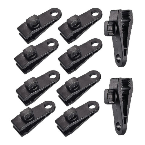 10 clip per telone resistenti e multiuso, 3,2 pollici, con forte bloccaggio, clip per tende.