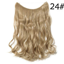 24 Inch Curly Hair Extensions Heat Resistant Wavy Synthetic Hairpieces for Women Natural Volume