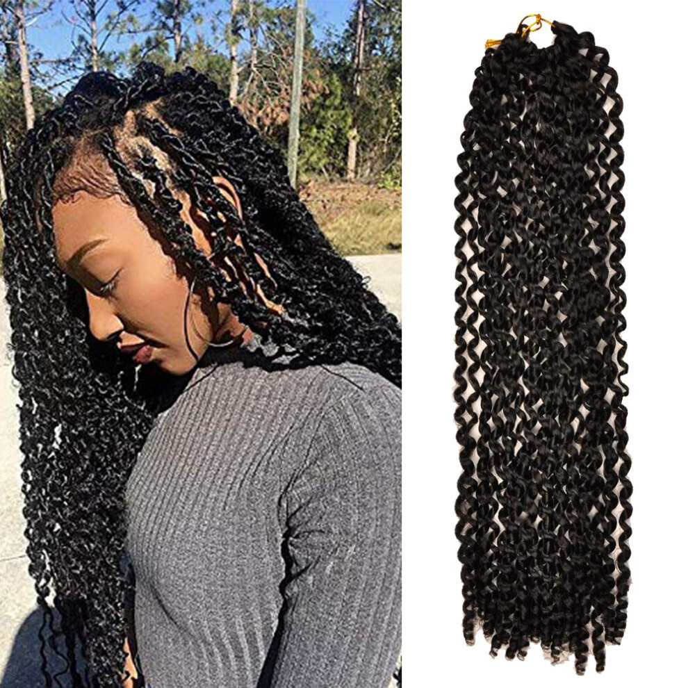 Passion Twist Hair 18 Inch Ombre Crochet Braids Extensions Natural Look Lightweight Tangle Resistant