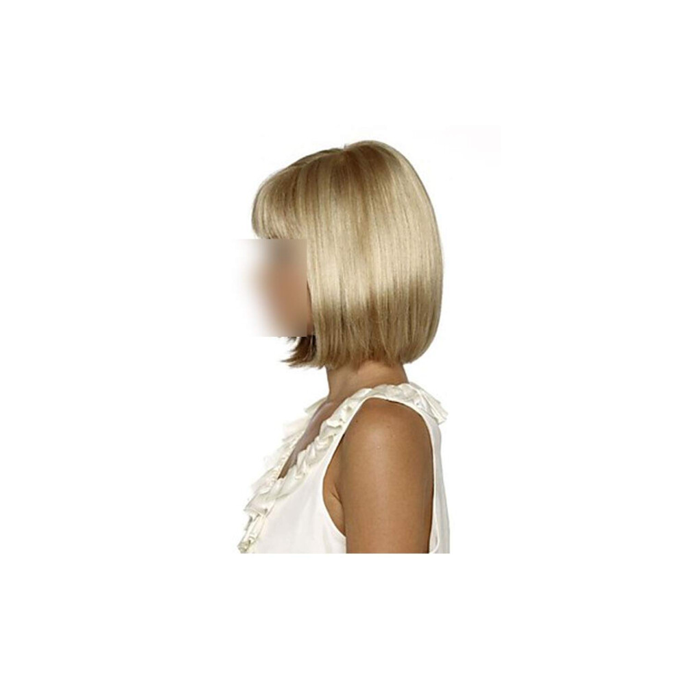 Short Straight Bob Lace Front Wig with Invisible Hairline, Heat Resistant Synthetic Hair
