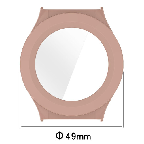 Screen Protector Case with Tempered Glass Full Coverage Bumper White for Amazfit Cheetah Pro/Round 1