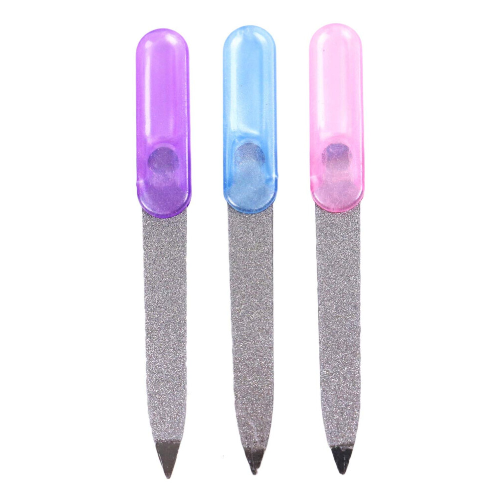 30PCS Stainless Steel Nail File Set with Buffer, DualSided Manicure Pedicure Kit for Home and Travel