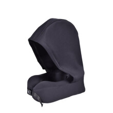 Black UShaped Travel Neck Pillow with Hood, Memory Foam Ergonomic Support for Car and Office
