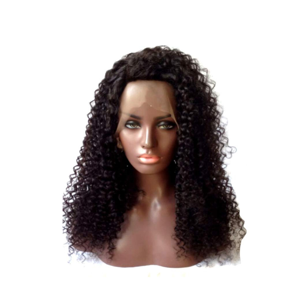 Kinky Curly 13x6 Lace Front Wig 18 Inch Human Hair 130% Density Natural Hairline Tangle