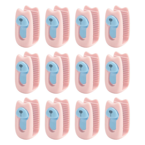 12PCS Plastic Duvet Clips, Adjustable Comforter Fasteners Prevent Shifting for Bedsheets