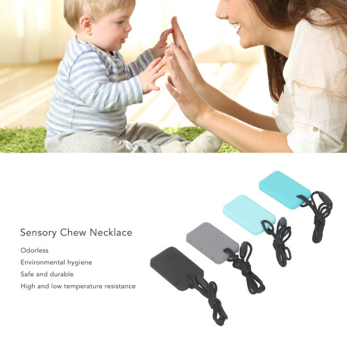 4 pezzi Collane sensoriali in silicone alimentare per bambini, sicure e morbide 2