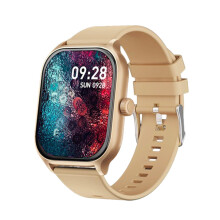 Gold HD Smart Watch 2.01 Inch for Men and Women with Fitness Tracking Modes, Call Reminder Alerts, Extended Battery Life, iOS Android Compatible