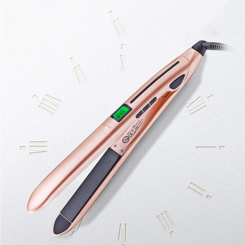 Hair Straightener Flat Iron with Ceramic Tourmaline, Argan Oil Keratin, Fast Heating 60s, Dual Voltage for Travel