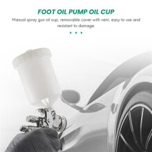 6 Pcs 600Ml Plastic Hvlp Paint Cup Pot for Sprayer Cup Connector Jet Paint Sprayer