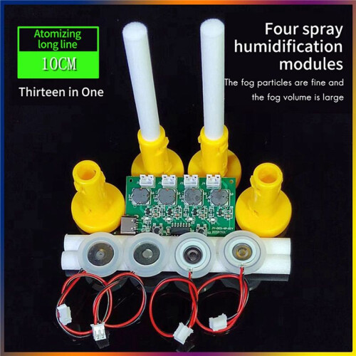4X Four-Spray Humidifier Module Humidifier Control Board Atomizer Driver Board Four-Spray Humidifier Module,Set D 1