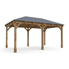 Wooden Gazebo 5x3m Pressure Treated Roof Shingles Leviathan Dunster House