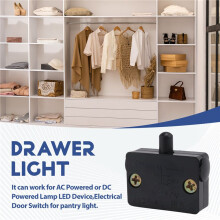 4 Pcs Cabinet Door Cabinet Lamp Drawers Open Close Door for 12V 24V 110V
