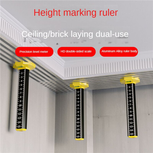 6Pcs Ceiling and Floor Tile Height Ruler, Measuring Ruler with Magnetic Base, Measuring Ruler, Suspended Ceiling 1