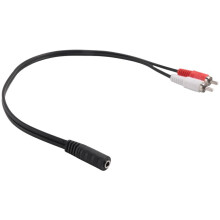 4st 3,5 mm Stereo Vrouwelijk 2 RCA Mannelijk AV-Kabel Extra Audio-Adapterdraad