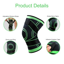 Breathable Adjustable Sports Knee Pad — Sizes S-XXL, Black/Green