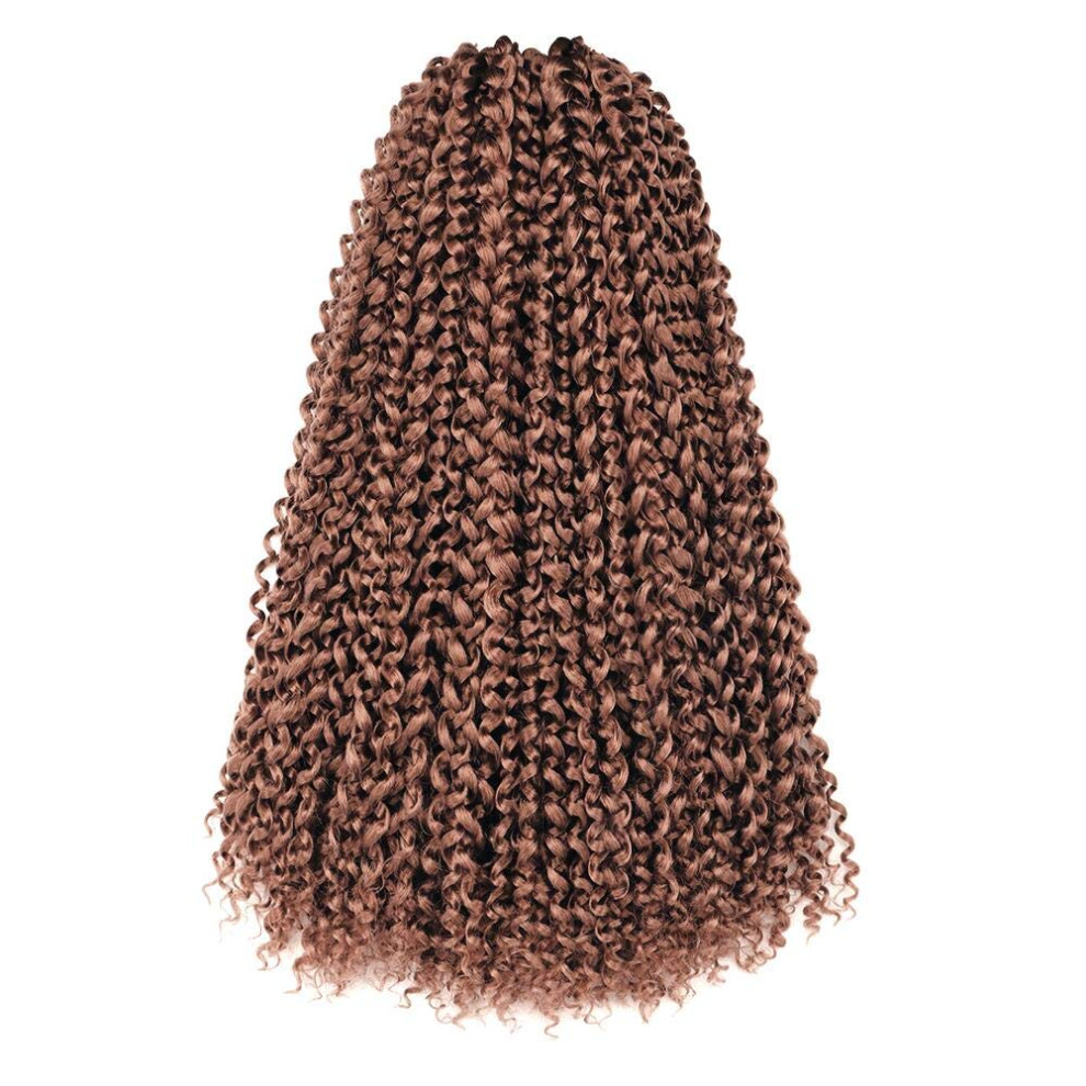 Unisex Passion Twist Hair 18 Inch 7 Packs Preseparated Water Wave Crochet Braids For Butterfly Locs 30#
