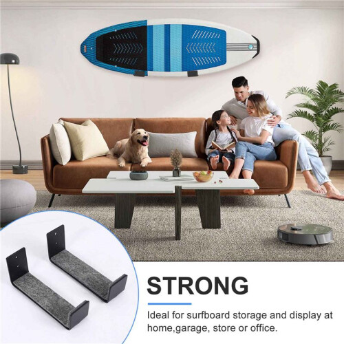 2 Paar Hot Surfboard  Mount Rack, Kajakboot-Wandhalterung Schwarz 2
