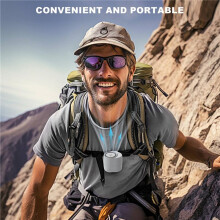 2X Portable Ultra-Quiet Waist Clip Fan, 3-Speed Adjustable, USB-C Rechargeable, Pocket-Sized with Clip for Outdoor Use