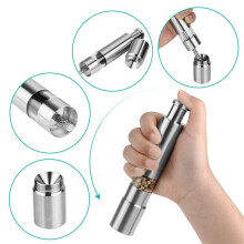 Salt and Pepper Mill Set, Stainless Steel Salt and Pepper Grinder Durable One Hand Operation Salt and Pepper Mill 8 Pack